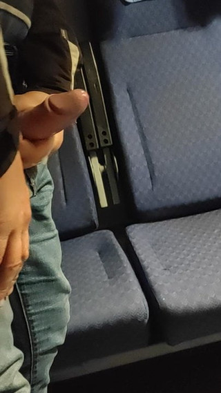 El hombre cachondo se masturbaba en el tren de enfrente si yo