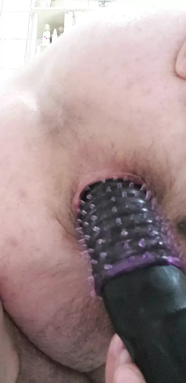 Anal sex vibrator with a spike