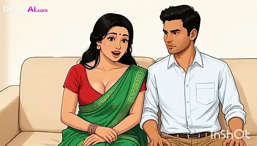Soft Indian Skin Under His Touch While He Takes Care of Everything -AI Generated