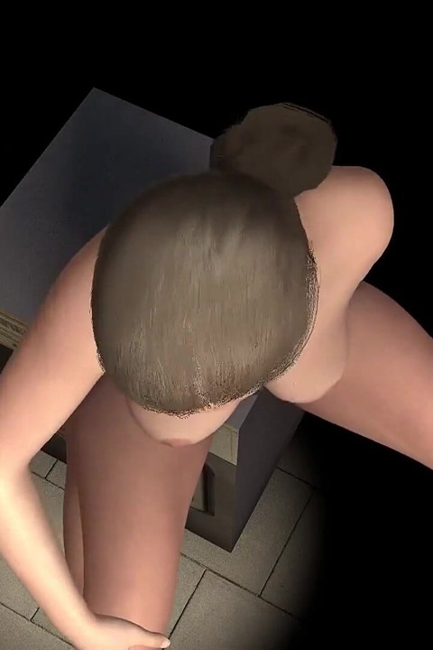 MILF Using the Corner of the Washing Machine - 3D Porn