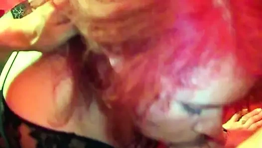 Two Sluts Have a Gangbang with Real Amateurs in a Club