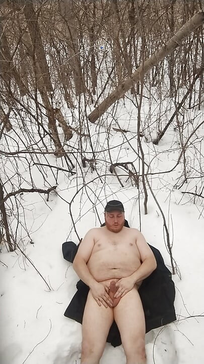 Fat autistic guy jerks & cums in forest pt. 8