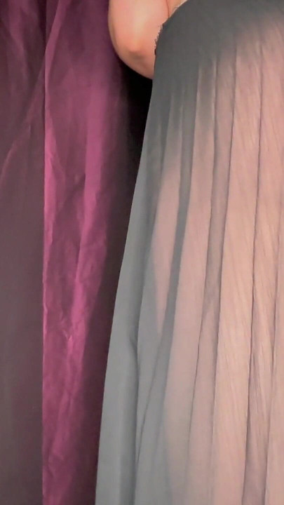 Farting in See-through Black Dress