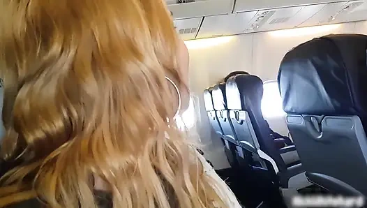 Airplane! Sucking Dick and Masturbating