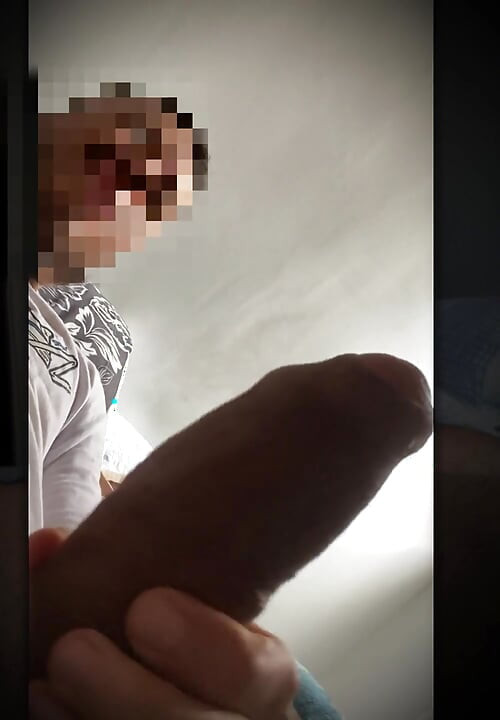 Latino stud shakes his big, hairy cock in the morning until he gets all the thick cum out, starting the day relaxed.