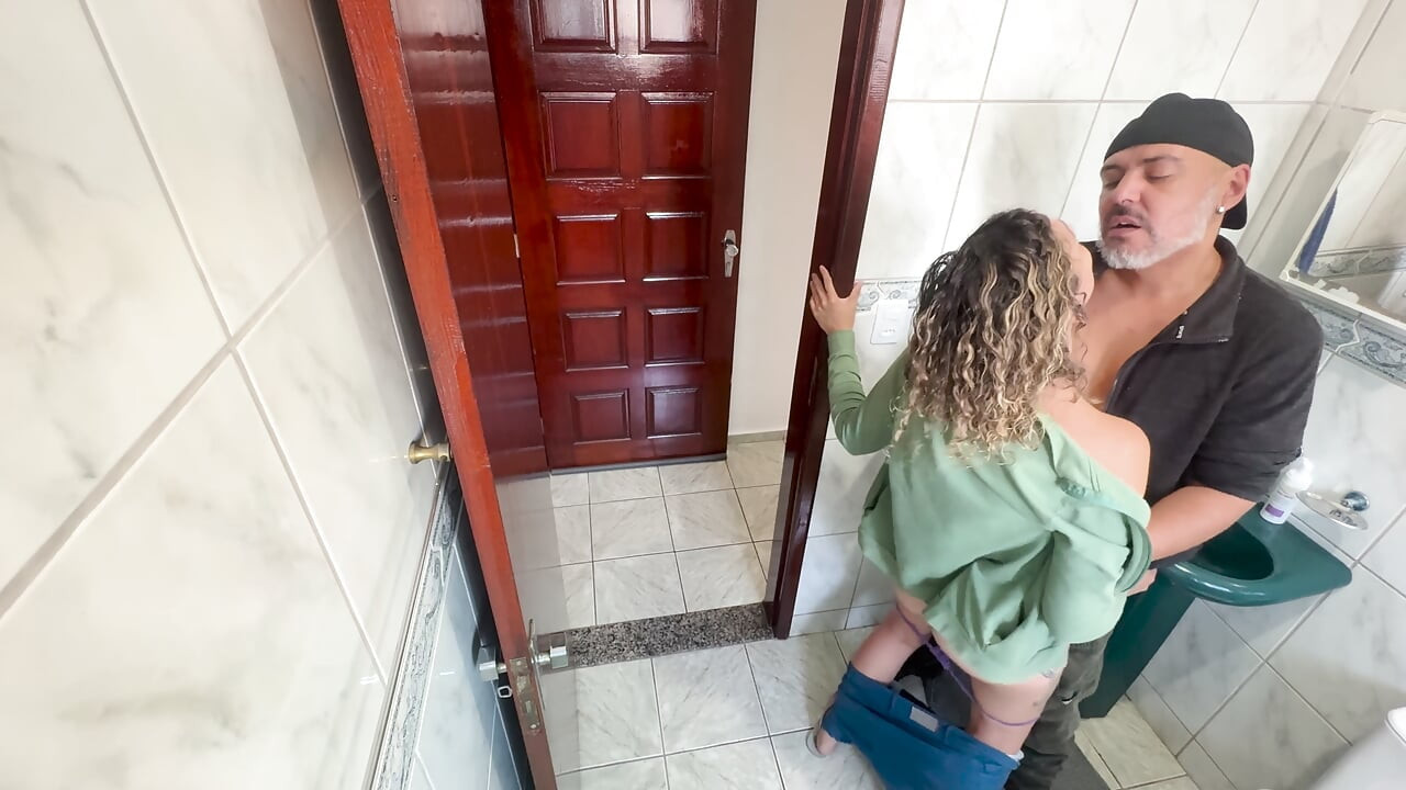 My neighbor spies on me and comes into the bathroom to humping up against me.