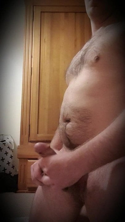 Young man slow motion cum