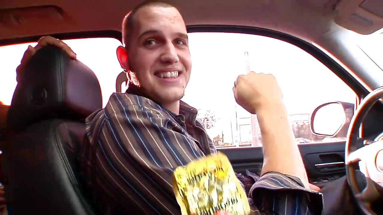 Hot blonde hitchhiker gets a ride and a good fuck