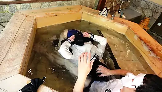 Dripping Uniform, Restrained in a Bathtub, off-campus Lesson