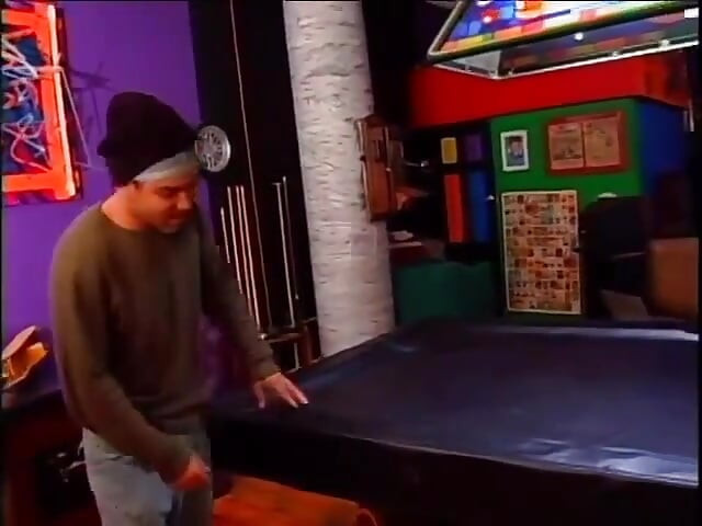 Fat assed black beauty sucks stud's dick then gets banged on the pool table