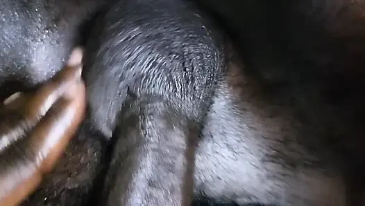 Indian Black big cock boy masterbating and cumming