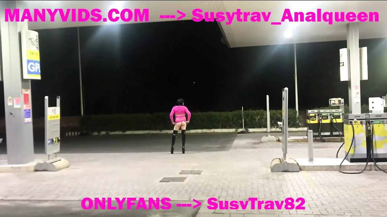 slutwalk pink bitch needs cocks and cum at gas station