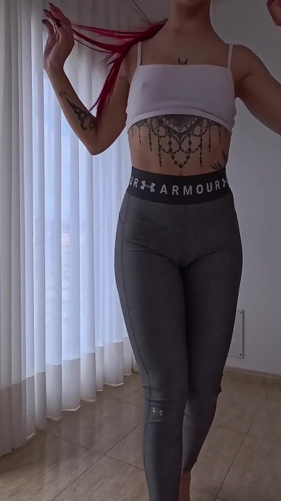 Shana Grimoire X Solougo, тугие леггинсы, спортзал соблазнение, День 4
