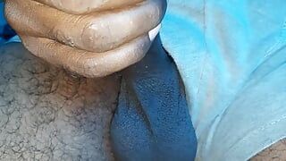 masturbating real hot in the bush black dick