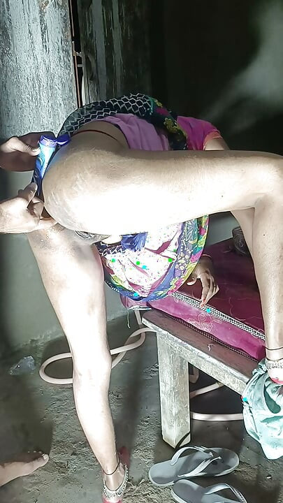 Sister-in-law's ass fucked brother-in-law's cock at night standing in doggy style Hindi audio