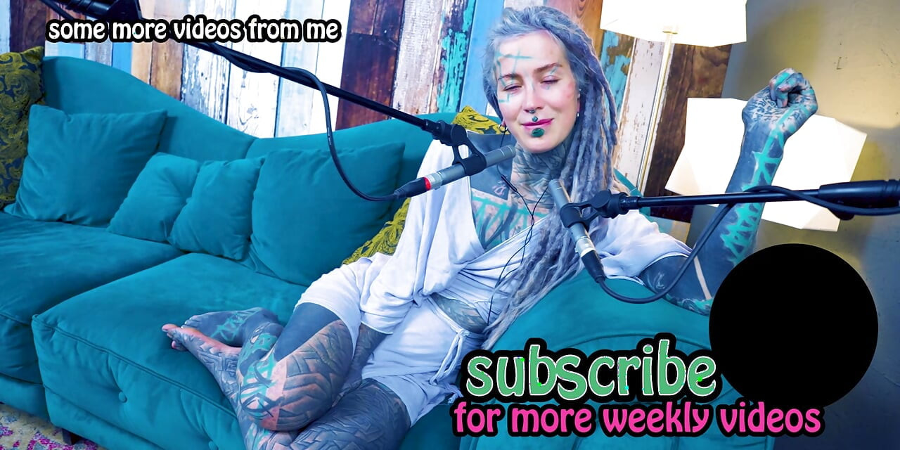 Ich spreche über S - Shame - ASMR podcast SFW spricht goth dünnes mädchen dreadlocks tattoo-modell inked mädchen