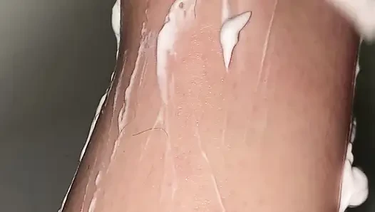 Hairy Legs Shaving Close up