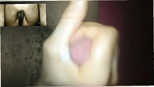 Masturbating with my girlfriend on a video call