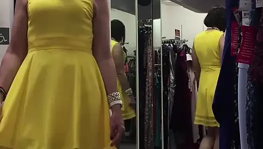 yellow party dress