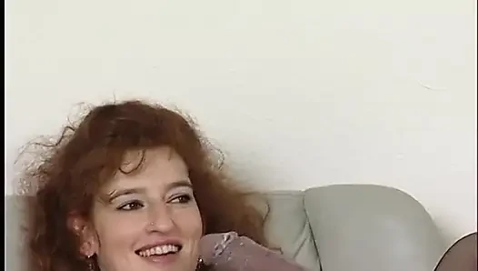 Redhead masturbation with all kinds of dildos