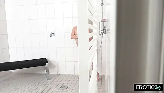 He Sneaks Into the Women's Shower and Fucks the Little Asian Girl