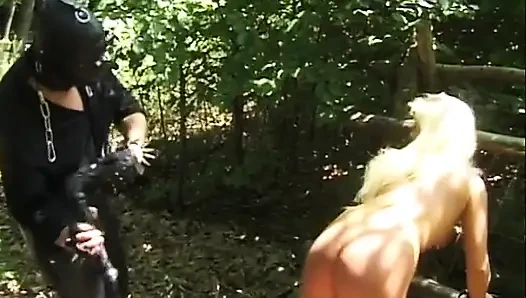 Ormanda sarışın köle amcık