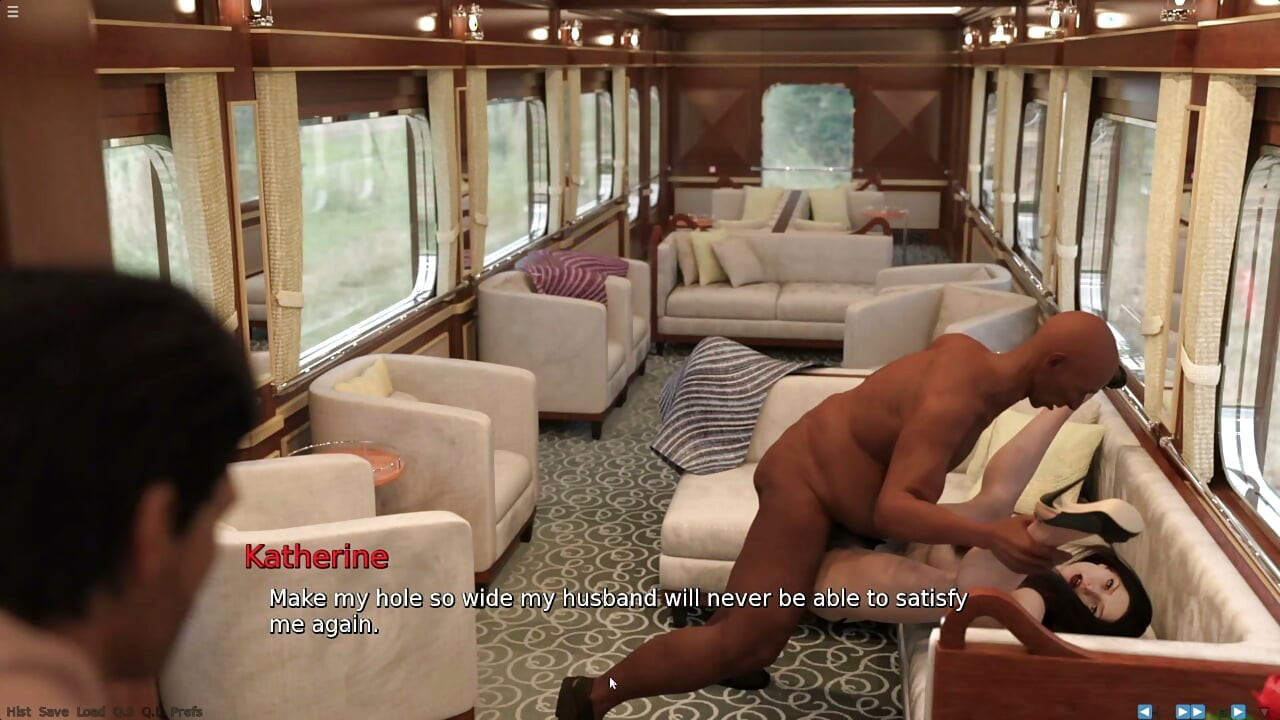 Wife Sex With Her Father In Law Big Black Cock In Train Infront Of Cuckold Husband