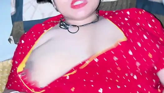 My Hot Indian Wife in Red Saree Seduced Me for Full Night Wild Ride
