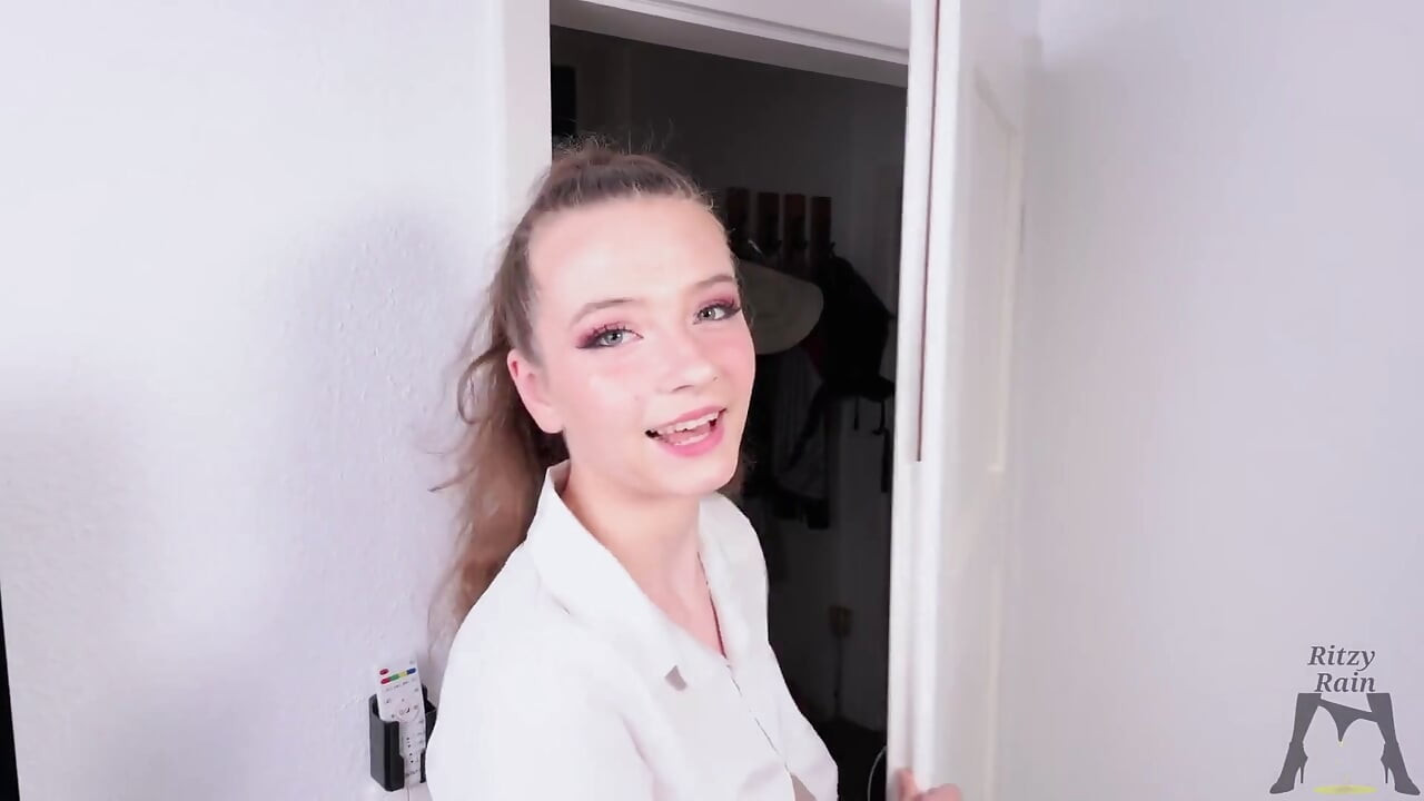 Ritzy Rain the Special Maid Blowjob, Cowgirl Pussy Ride, and a Messy Cum-on-body Finish