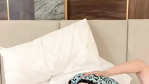 My Girl Playing In Bed Wearing Seductive Pajamas