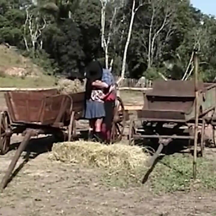 Brunette MILF Learns to Ride Cock Outdoors