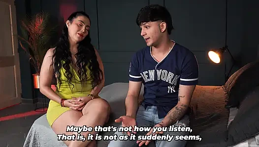 Stepson with no sexual experience learns from the best! - Big-bootied stepmother