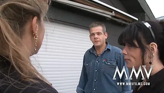 Mature lady teach a couple how to fuck