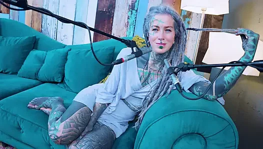 I talk about P - Passion - ASMR podcast SFW talking goth skinny girl dreadlocks tattoo model inked girl