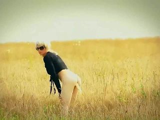 in a wheat field