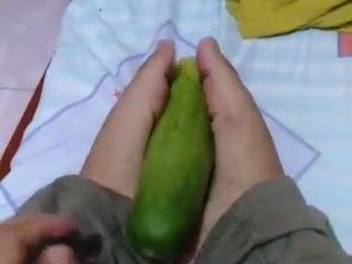 Footjob my cucumber 5