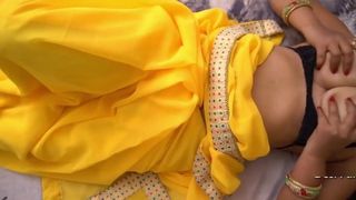 Solo Play with Boobs And Pussy wearing Sari