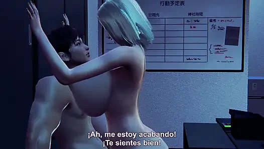 BÜRO-SEX MIT SUPER VOLLBUSIGER NASSER STIEFMUTTER - HENTAI 3D