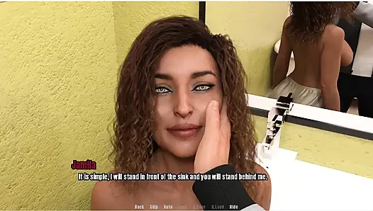 Бабушка доит милфу в доме