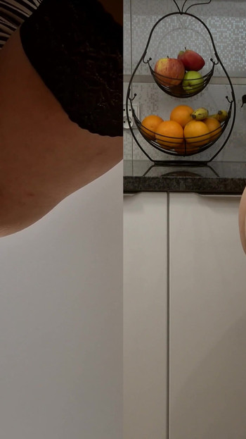 Powerful moment from "Stepmom Creampie in Kitchen squirt shaking orgasm"