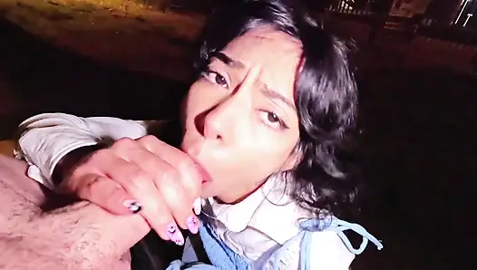 Risky Outdoor Public Creampie Petite Latina  Cindy Luna Petite Deepthroat Almost Caught Motorcycle