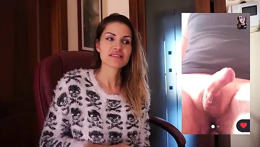 Brunette MILF talks about a very small cock for the webcam