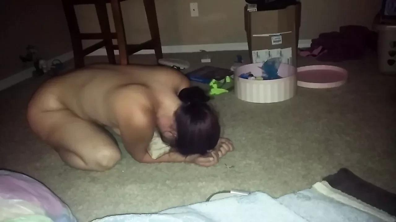Woman masturbates