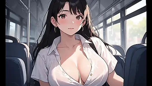 Anime kız trenle adamı baştan çıkarıyor
