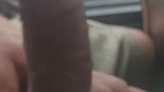 Playing with my Cock on a bus