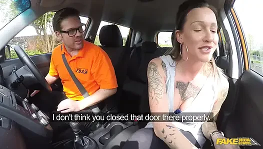 Fake Driving College - Messy Creampie and Deep Throat Blowjob Action