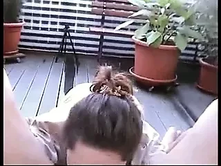 sexy mature amateur lady fucking on balcony