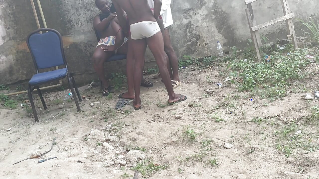 Foursome Outside Uncompleted Building