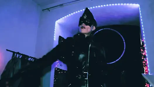 Mistress Eva Latex full leather fetish boots domina uniform bdsm kink hot milf