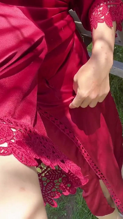 pissing outside near grape tree | Clip 2